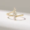 Cluster stacking ring featuring premium CZ diamond stones