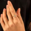 Gold-plated sterling silver ring with a slim band