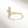 Delicate ring with a clustered stone top design