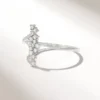 925 Sterling Silver ring with a 13.50 mm top width