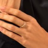 Gold-plated sterling silver ring with minimalist profile