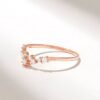 Stacking ring with 0.14 ct Premium CZ diamond cluster