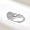 Celestial-inspired signet ring with a classic compass motif