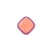 925 sterling silver ring with coral-inspired and pink sapphire accents