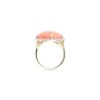 925 sterling silver ring featuring coral-inspired detailing and pink sapphire accents