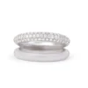 Sterling silver ring with 0.60 ct of premium CZ stones
