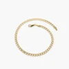 Sterling silver Cuban Link Bracelet with thick gold plating