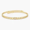 925 Sterling Silver Cuban Link Bracelet with polished Cuban link style