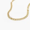 925 Sterling Silver Cuban Link Necklace with Bezel Setting Diamond - Image 6