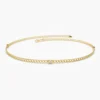 925 Sterling Silver Curb Link Bracelet | Heart Shape Solitaire Round Diamond Bracelet - Image 2