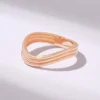 Curved band ring with 3.85 mm width and 1.45 mm thickness