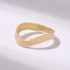 925 sterling silver curved band ring with modern clean lines