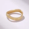 Thin curved band ring in a versatile plated finish