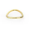 Sterling silver curved ring with 0.07 ctw emerald detail