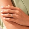 Premium CZ diamond ring in 925 sterling silver