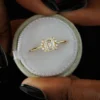925 Sterling Silver Emerald Cut Diamond Engagement Ring - Image 2