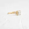 925 Sterling Silver Emerald Cut Diamond Engagement Ring - Image 9