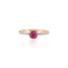 925 Sterling Silver Cushion Cut Ruby Statement Ring
