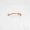 Sterling silver curved ring with a soft flowing silhouette