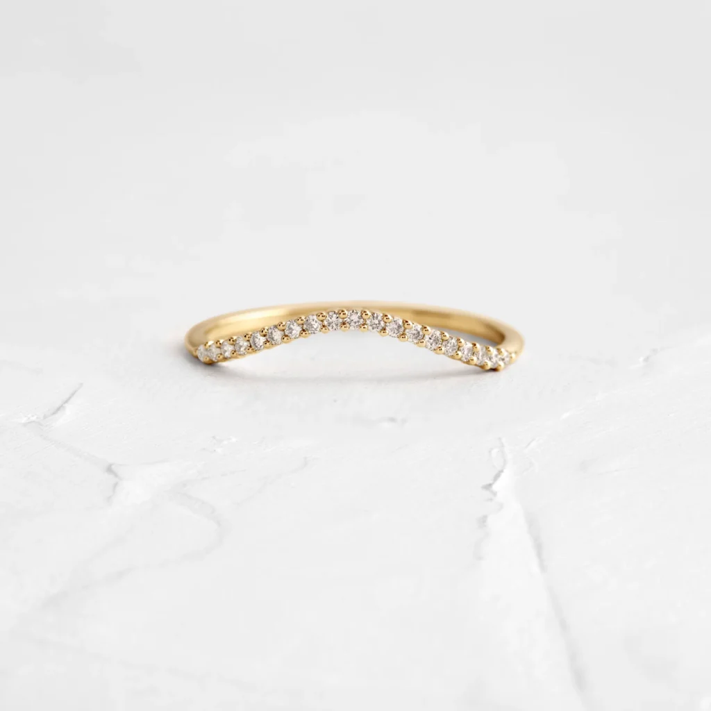 925 Sterling Silver Custom Curved Wisp Band