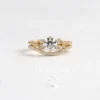 Refined wisp band ring in thick gold plating