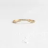 Sleek curved band ring in 925 sterling silver