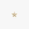 CZ flower stud earrings with a detailed floral design