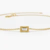 925 sterling silver bracelet with baguette-set premium CZ diamonds