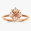 925 Sterling Silver Dainty Cross Diamond Ring Vintage Inspired Stackable Ring for Her - Image 4