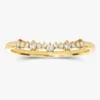 Dainty curved sterling silver wedding ring with refined profile