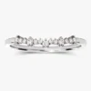 Elegant silver ring band with subtle CZ sparkle