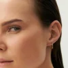 Delicate 12.5 mm hoop earrings in sterling silver and gold plating