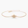 Fine sterling silver bracelet with four 1.75 mm CZ stones