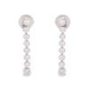 925 Sterling Silver Dangle Diamond Earrings