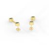 925 Sterling Silver Dangle Drop Emerald Earrings - Image 2