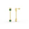 925 Sterling Silver Dangle Drop Emerald Earrings - Image 5