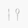 Dangling earrings in 925 sterling silver with thick gold plating