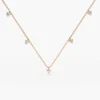 Necklace with five 2.5mm stones and a clean silhouette