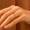 925 Sterling Silver Delicate Emerald Ring - Image 4