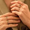 925 Sterling Silver Delicate Emerald Ring - Image 7