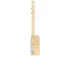 Three-stone pendant with thick gold plating and refined finish