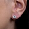 Gold-plated sterling silver stud earrings with a refined finish