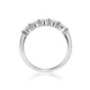 Five stone 1.00 cts anniversary ring in 925 sterling silver