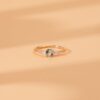 925 Sterling Silver Diamond and Aquamarine Engagement Ring - Image 3