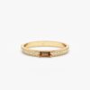 925 Sterling Silver Diamond and Baguette Citrine Ring - Image 2