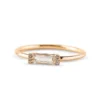 925 Sterling Silver ring with refined baguette style stone arrangement
