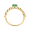 Gold-plated sterling silver ring with bold cocktail styling