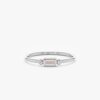 925 Sterling Silver Diamond and Morganite Ring - Image 2