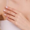 925 Sterling Silver Diamond and Morganite Ring - Image 6