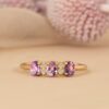 925 Sterling Silver Diamond and Oval Amethyst Ring - Image 3